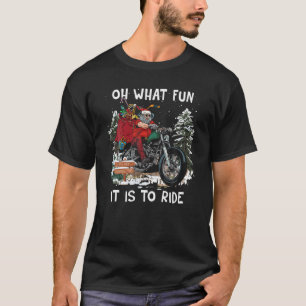 Biker Santa - Der Weihnachtsmann fährt auf einem M T-Shirt