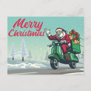 Biker Santa Postkarte