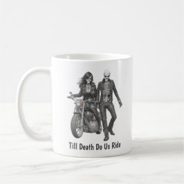 Biker Skeleton Couple Kaffeetasse