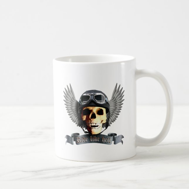 Biker Skull A Kaffeetasse (Rechts)