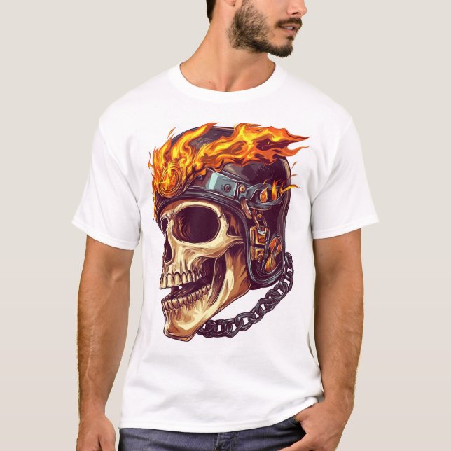 Biker Skull Reaper T-Shirt (Vorderseite)