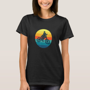 Biker Stunt Sonnenuntergang Silhouette Bike Kunstw T-Shirt