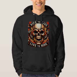 Biker-Totenkopf - Reite um zu leben, lebe um zu re Hoodie