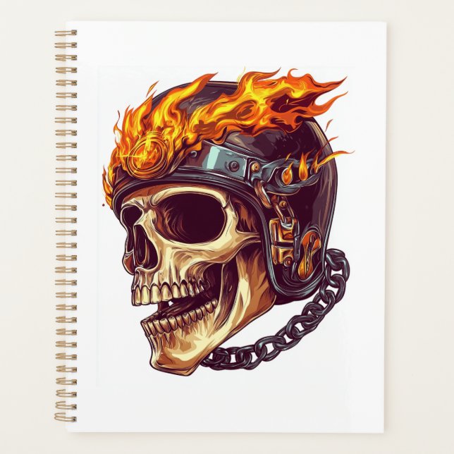 Biker-Totenkopf-Sense Planer (Vorderseite)