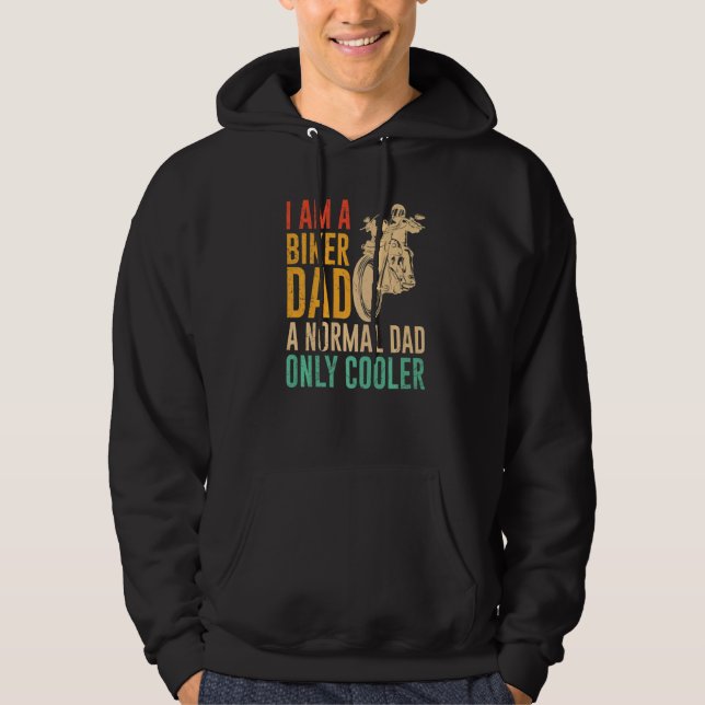 Biker Vater Motorradfahrer Vater Hoodie (Vorderseite)
