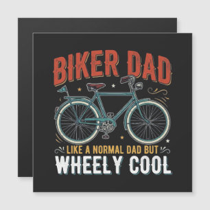 Biker-Vater wie ein normaler Vater, aber wheely co Magnetkarte