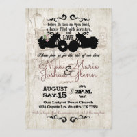 Biker Wedding Einladung Open Road Adventure