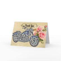 Biker Wedding Thank You Card