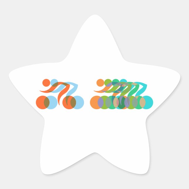 Bikerfreak Stern-Aufkleber (Vorderseite)