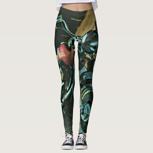 Bikergeschenke Leggings (Vorderseite)