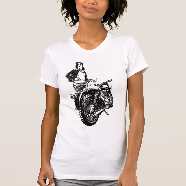 Bikerin T-Shirt (Vorderseite)