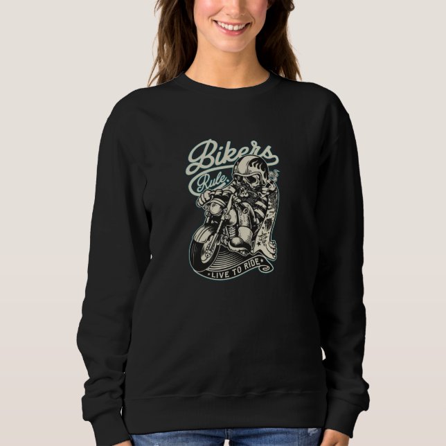 Bikerregel Sweatshirt (Vorderseite)