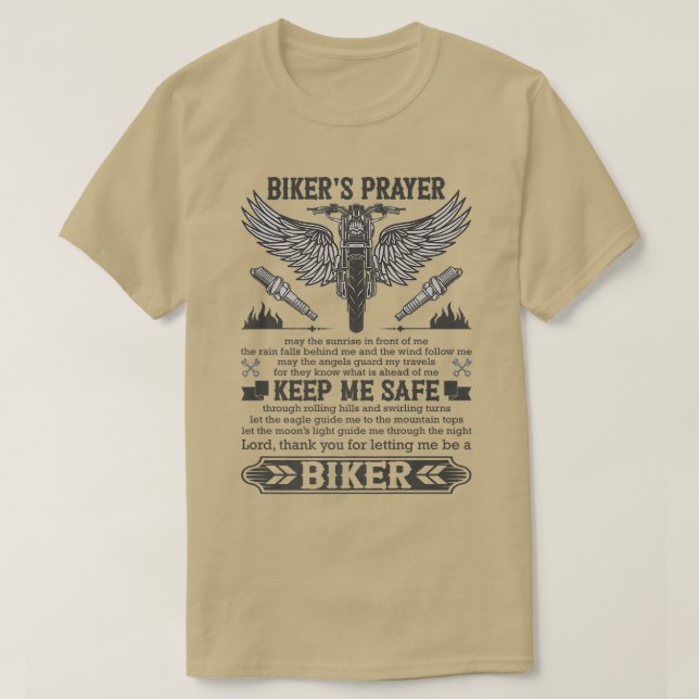Bikers Prayer Shirt Biker Stuff Motorradfahrer V (Design vorne)