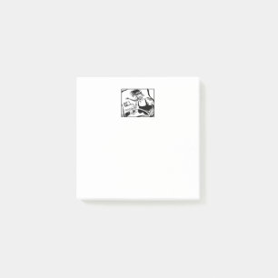 Bikerschwarze 3 x 3 Notizblöcke Post-it Klebezettel