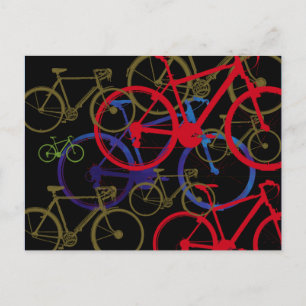 bikes art design postkarte