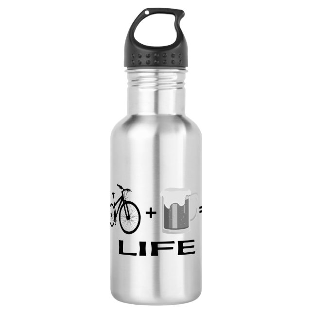 Bikes & Bier! Edelstahlflasche (Vorderseite)