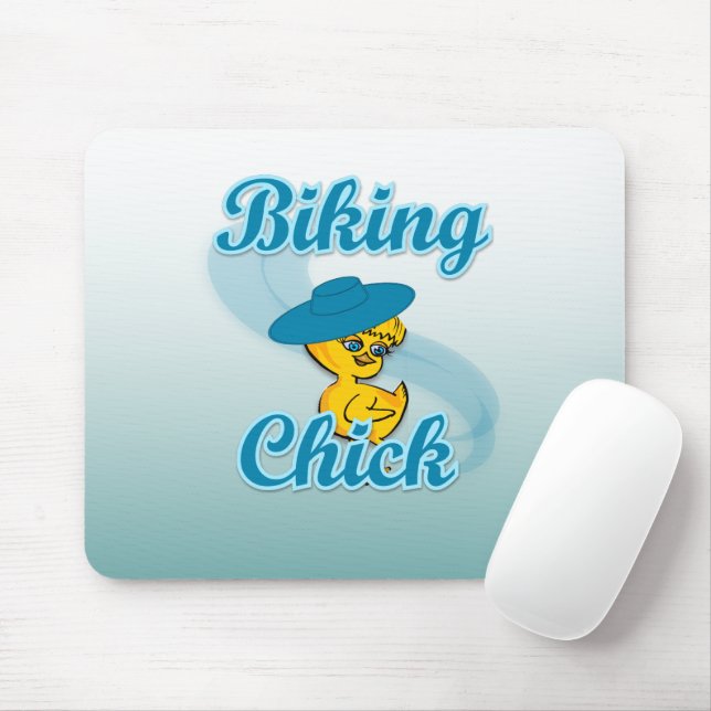 Biking Chick #3 Mousepad (Mit Mouse)