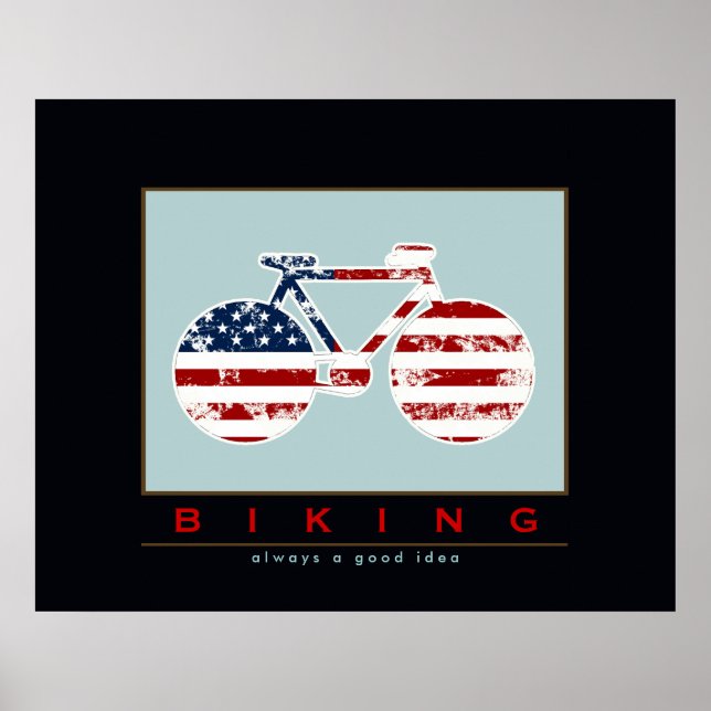 BIKING ist immer eine gute Idee Poster (Vorne)