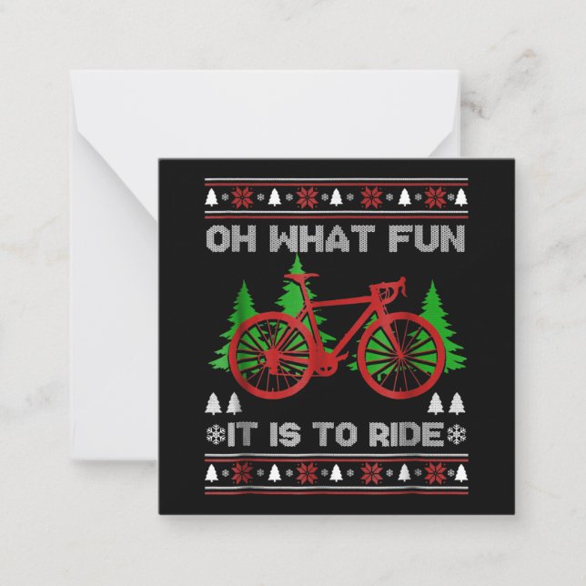 Biking Oh, was Spaß Bike Ugly Weihnachtskraut Mitteilungskarte (Vorderseite)