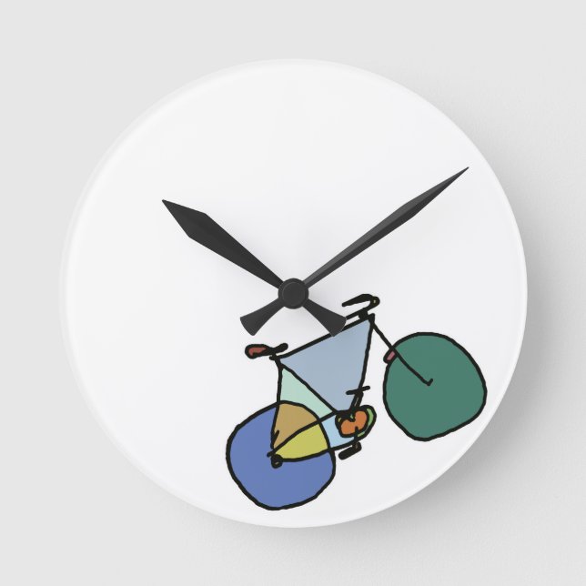 Biking Runde Wanduhr (Vorderseite)