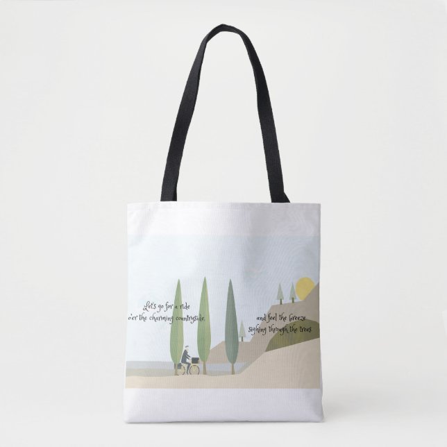 Biking through the countryside poetry tasche (Vorderseite)