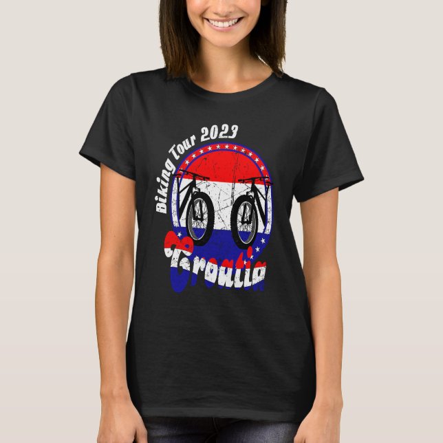Biking Tour 2023 Croatia MTB Holiday Bicycle Holid T-Shirt (Vorderseite)