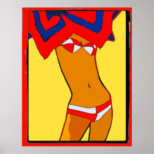 Bikini Abstrakt Poster