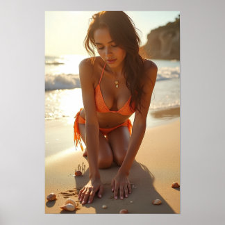 Bikini am Strand Poster