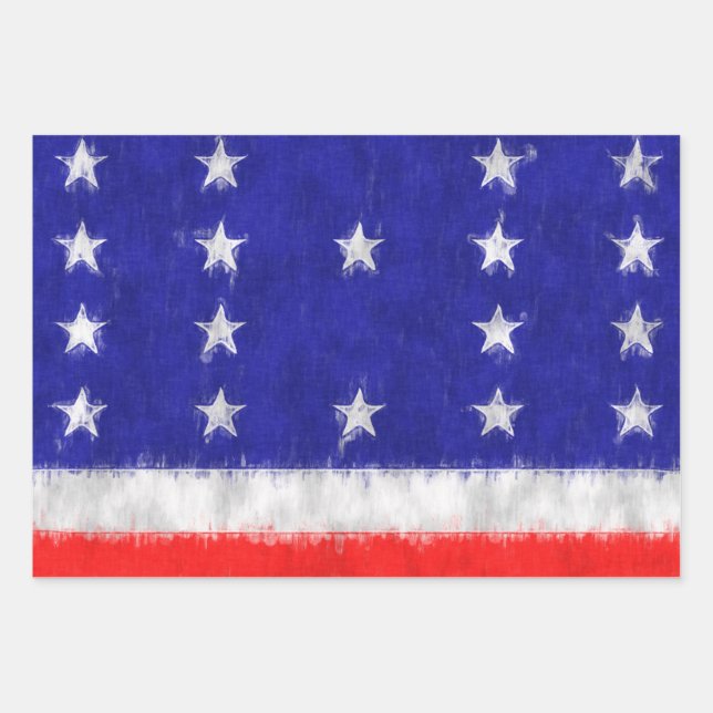 Bikini Atoll Ölgemälde Zeichnend Geschenkpapier Set (Vorderseite)