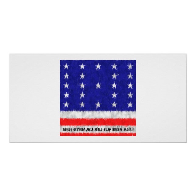 Bikini Atoll Ölgemälde Zeichnend Poster (Vorderseite)