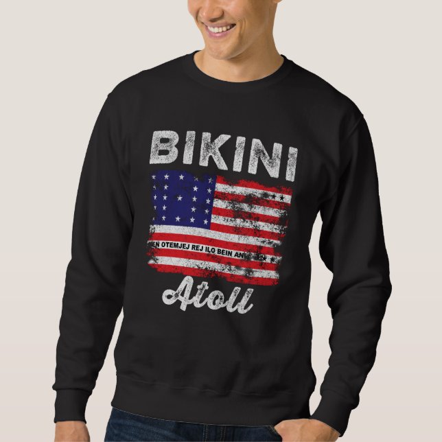 Bikini-Atollfahne gebeutelt Bikini-Flagge Sweatshirt (Vorderseite)