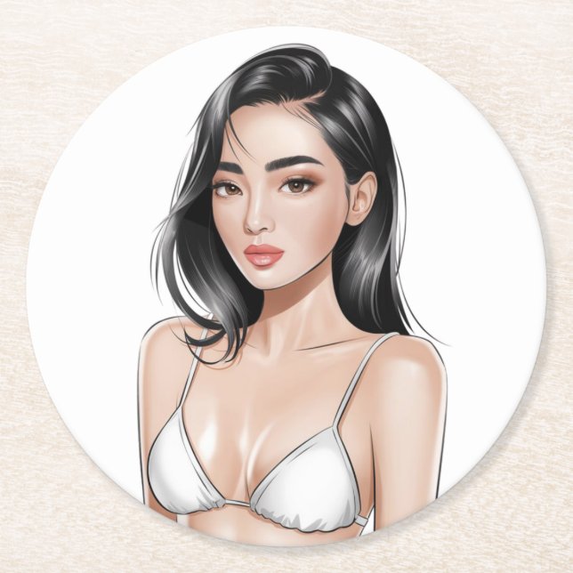 Bikini Babe Untersetzer (Vorderseite)