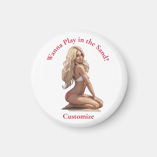 Bikini Beach Girl Thunder_Cove Magnet (Vorne)