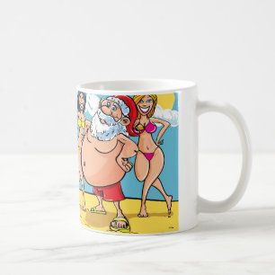 Bikini Beach Santa Claus Kaffeetasse