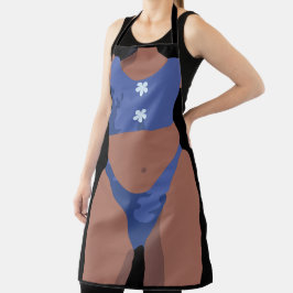 Bikini blau schürze