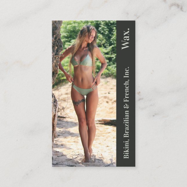 Bikini Brasilianisches Wachs Foto Foam Punchcard Treuekarte (Vorderseite)