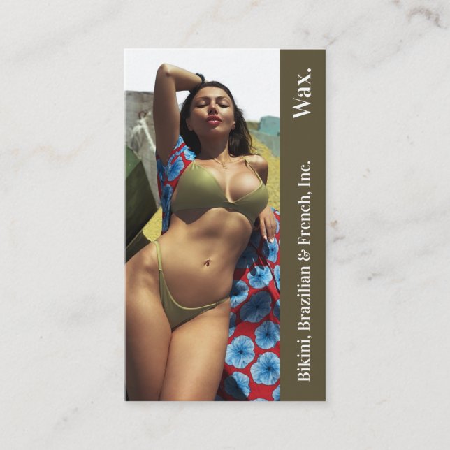 Bikini Brasilianisches Wachs Foto Olivenbaum Punch Treuekarte (Vorderseite)