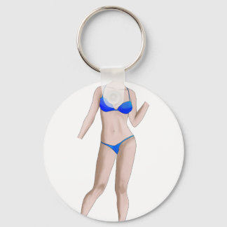 Bikini Girl Oil Painting Schlüsselanhänger
