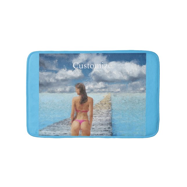 Bikini Girl Thunder_Cove Badematte (Vorderseite)