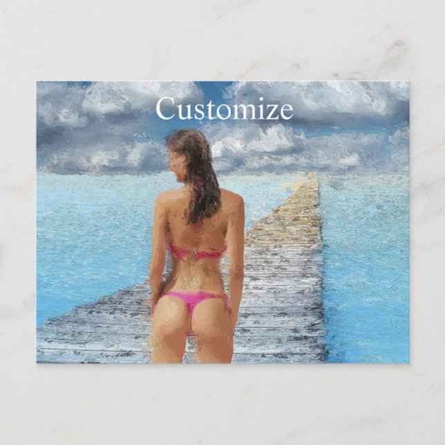 Bikini Girl Thunder_Cove Postkarte (Vorderseite)