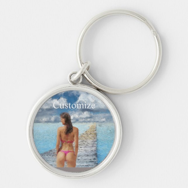 Bikini Girl Thunder_Cove Schlüsselanhänger (Vorne)