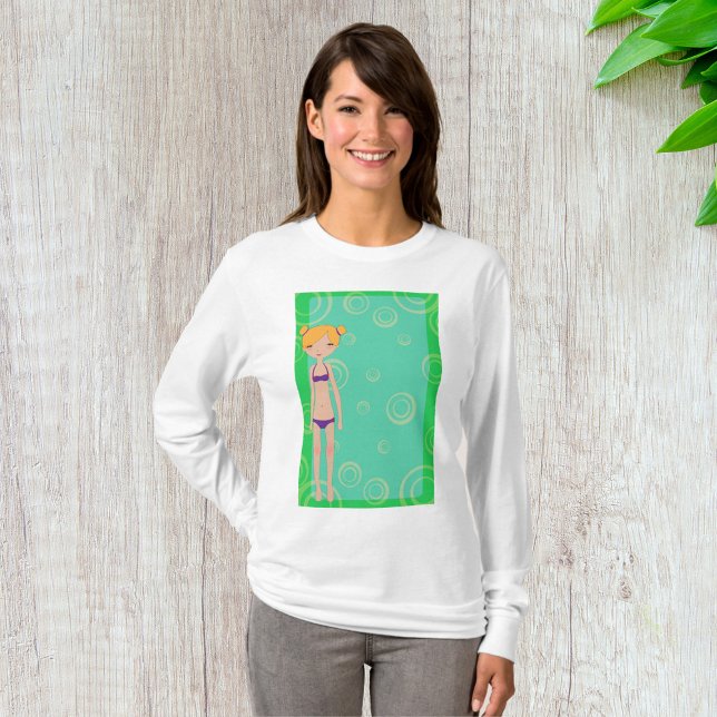 Bikini Girl Womens Long Sleeve T-Shirt (Von Creator hochgeladen)
