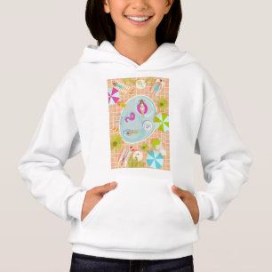 Bikini-Girls und Typ spielen Schwimmbadspiel Hoodie