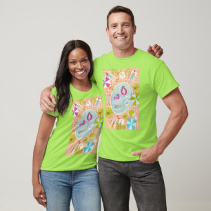 Bikini-Girls und Typ spielen Schwimmbadspiel T-Shirt