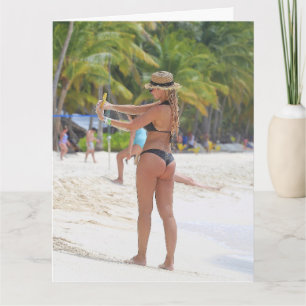 BIKINI GRANDE CARTES D'ANNIVERSAIRE GÉANT DE FILLE