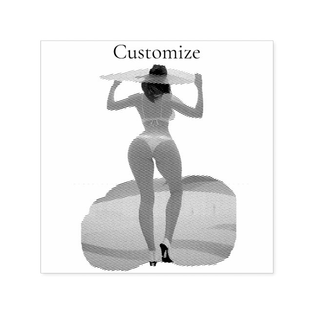 Bikini Hintern Beach Girl Thunder_Cove Permastempel (Design)