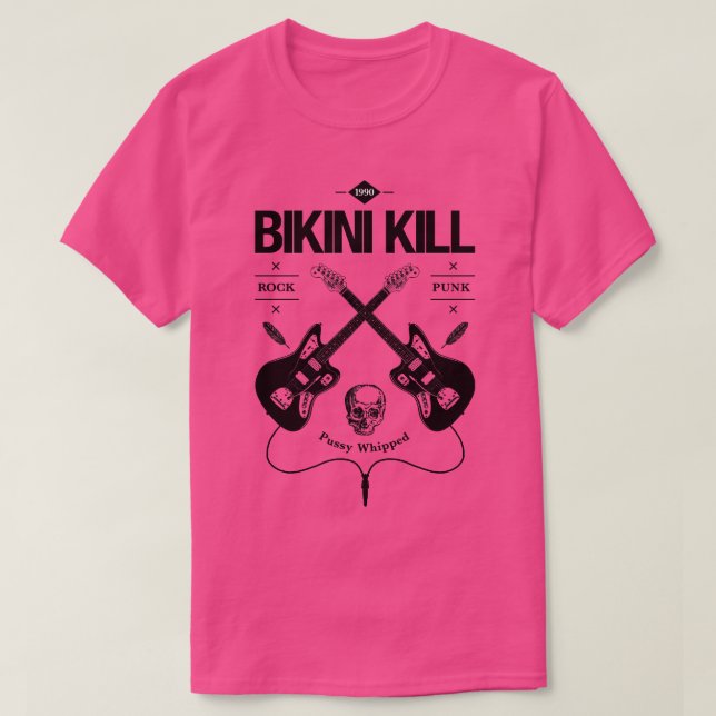 Bikini Kill Guitar Vintages Logo T-Shirt (Design vorne)