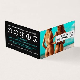 Bikini Model, Tanning Salon Carte de fidélité déta