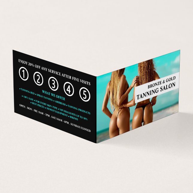 Bikini Model, Tanning Salon Carte de fidélité déta (Extérieur)