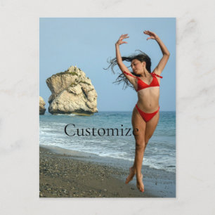 Bikini Modell tanzen Thunder_Cove Postkarte